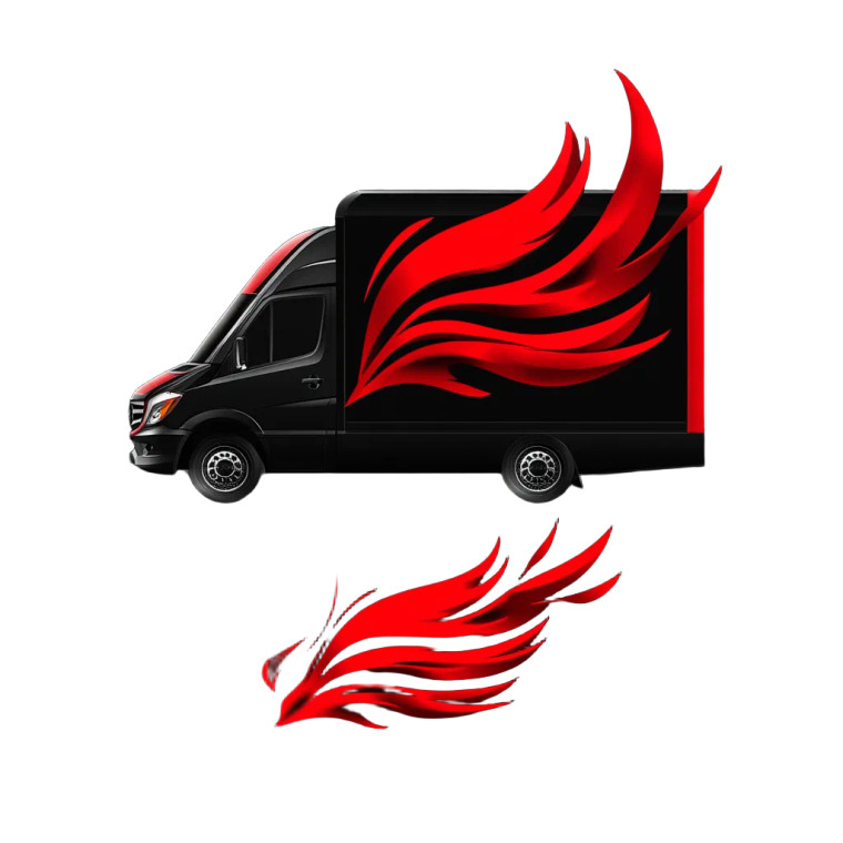 Delivery Logo Vinyl Car Decal Sticker – Waterproof & UV-Resistant 8"