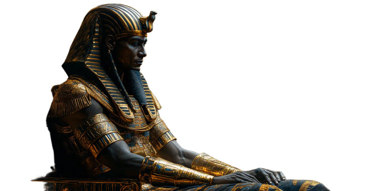 Pharaoh On Throne Vinyl Car Decal Sticker – Waterproof & UV-Resistant 8"