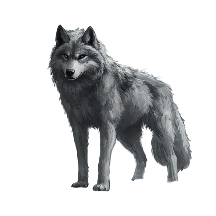 D&D Wolf Vinyl Car Decal Sticker – Waterproof & UV-Resistant 8"