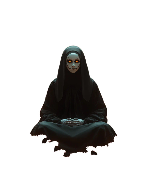 Gothic Valak Nun Vinyl Car Decal Sticker – Waterproof & UV-Resistant 8"