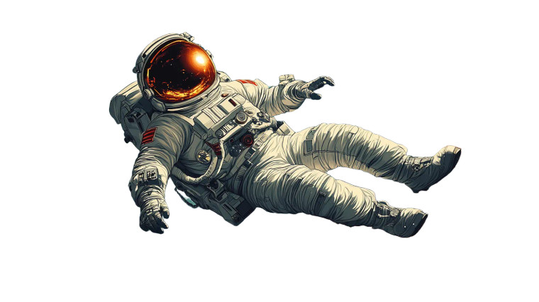 Floating Astronaut V15 Vinyl Car Decal Sticker – Waterproof & UV-Resistant 8"