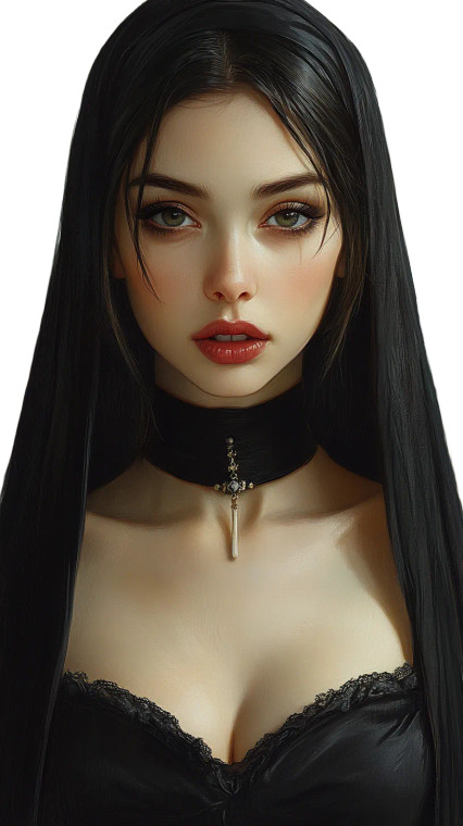 Gothic Glam Nun V3 Vinyl Car Decal Sticker – Waterproof & UV-Resistant 8"