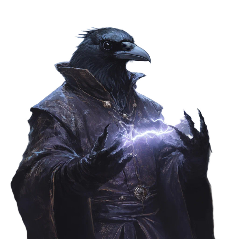 Magician Crow Vinyl Car Decal Sticker – Waterproof & UV-Resistant 8"