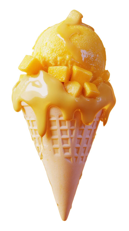 Mango Ice Cream Vinyl Car Decal Sticker – Waterproof & UV-Resistant 8"