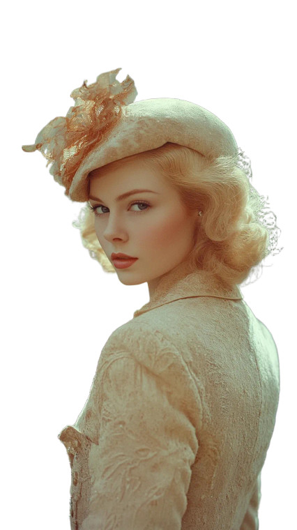 Vintage Blonde Woman V12 Vinyl Car Decal Sticker – Waterproof & UV-Resistant 8"