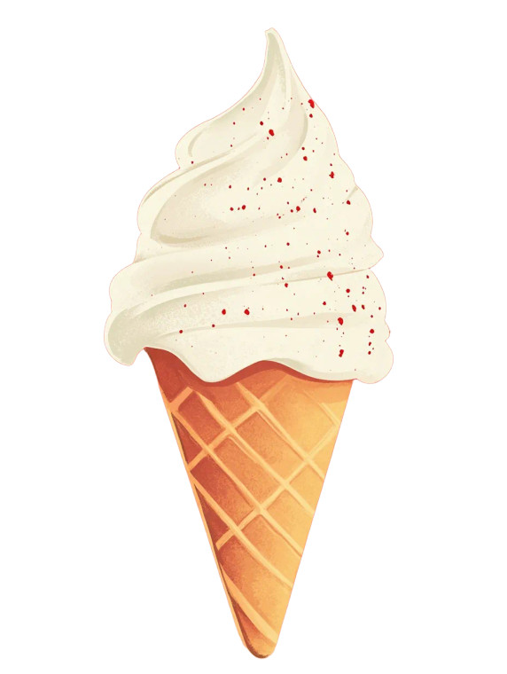 Vintage Summer Icecream Vinyl Car Decal Sticker – Waterproof & UV-Resistant 8"