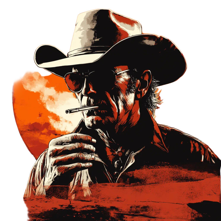 Marlboro Cowboy Logo Vinyl Car Decal Sticker – Waterproof & UV-Resistant 8"