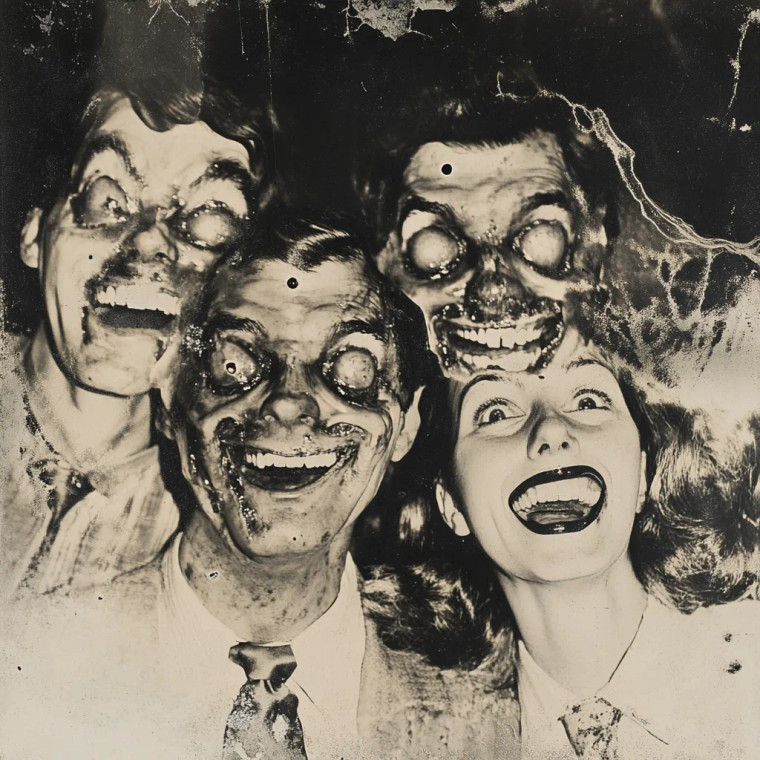 Melted Faces Vinyl Car Decal Sticker – Waterproof & UV-Resistant 8"