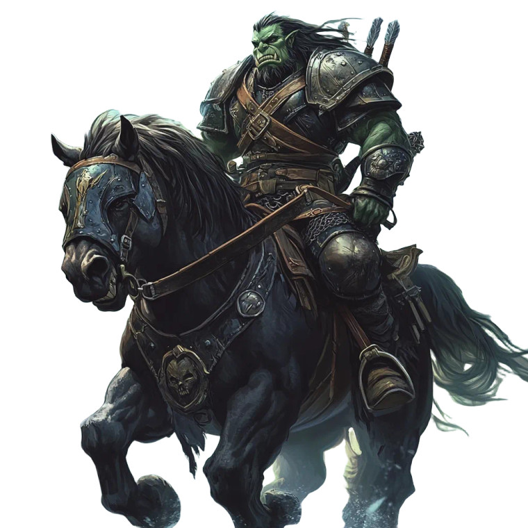 Noble Orc Knight Vinyl Car Decal Sticker – Waterproof & UV-Resistant 8"