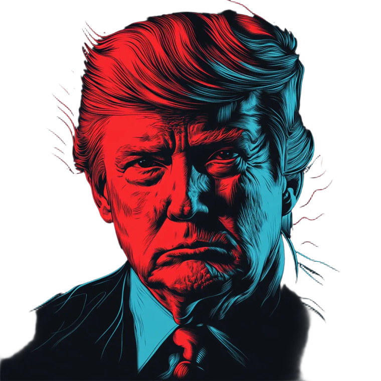 Trumpi Tshirt Vinyl Car Decal Sticker – Waterproof & UV-Resistant 8"