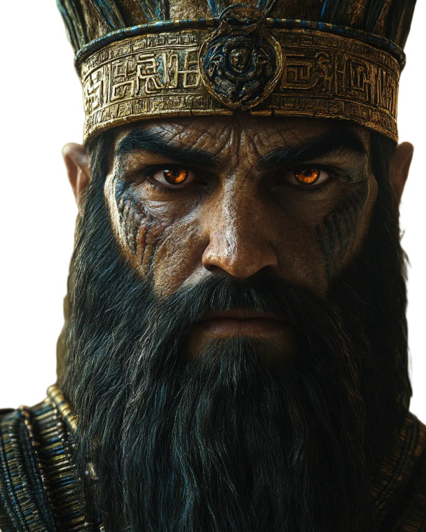 Regal Annunaki Portrait Vinyl Car Decal Sticker – Waterproof & UV-Resistant 8"