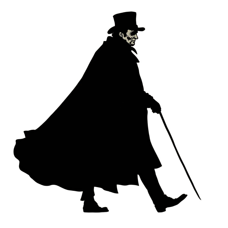 Scrooge Silhouette Vinyl Car Decal Sticker – Waterproof & UV-Resistant 8"