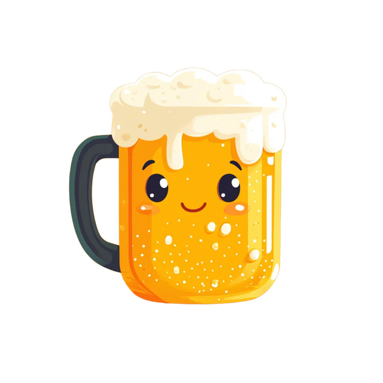 Friendly Beer Mug Vinyl Car Decal Sticker – Waterproof & UV-Resistant 8"