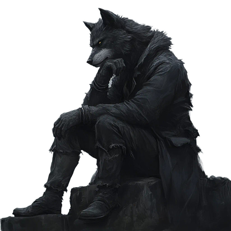 Philosopher Werewolf Vinyl Car Decal Sticker – Waterproof & UV-Resistant 8"