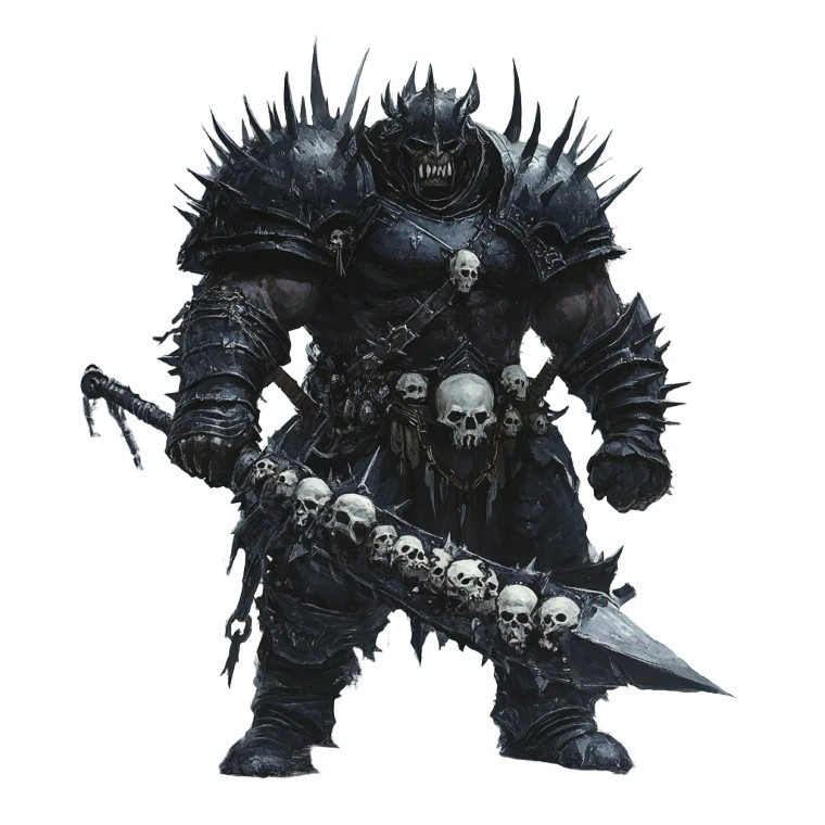 Spiked Ogre Warrior Vinyl Car Decal Sticker – Waterproof & UV-Resistant 8"