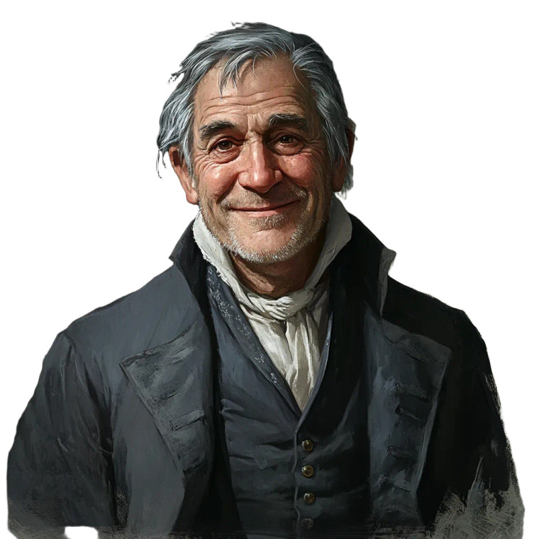 Kind Elderly Banker Vinyl Car Decal Sticker – Waterproof & UV-Resistant 8"