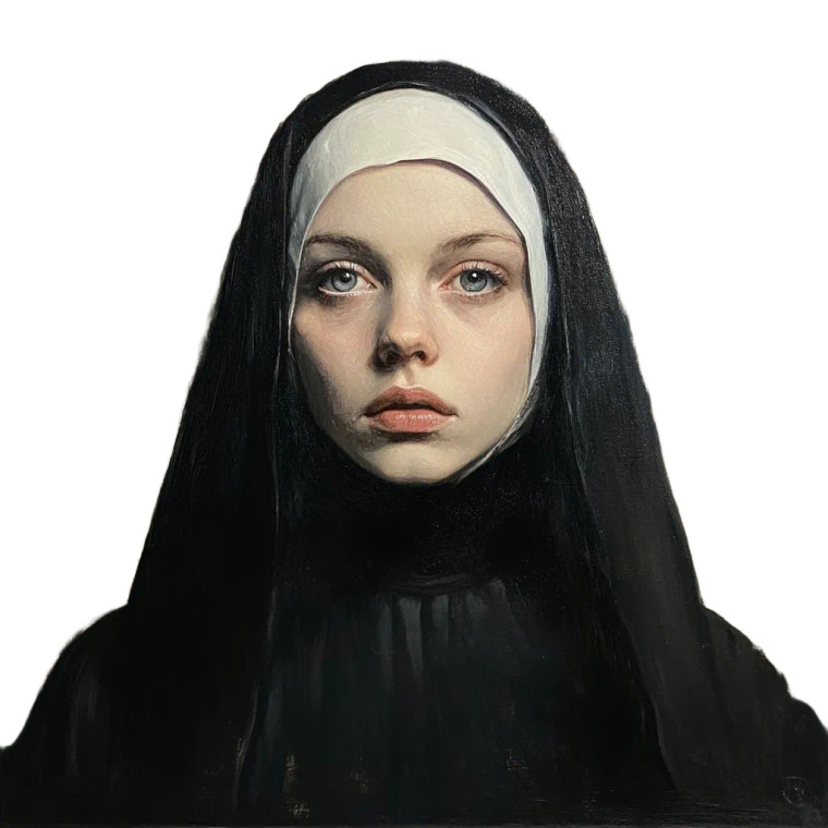 Nun V3 Vinyl Car Decal Sticker – Waterproof & UV-Resistant 8"