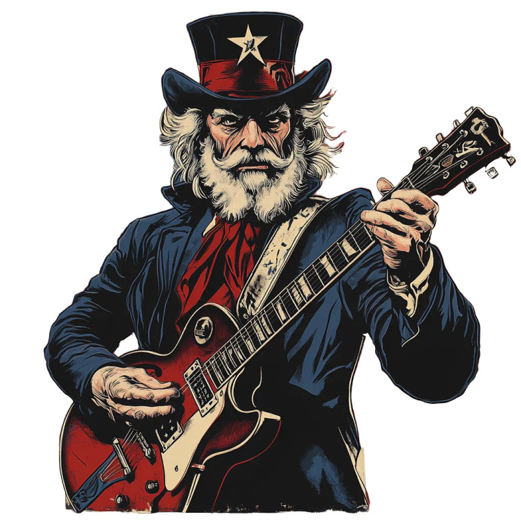Punk Rock Uncle Sam V4 Vinyl Car Decal Sticker – Waterproof & UV-Resistant 8"