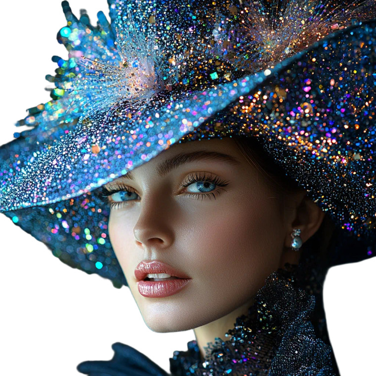 Beaded Millinery Vinyl Car Decal Sticker – Waterproof & UV-Resistant 8"