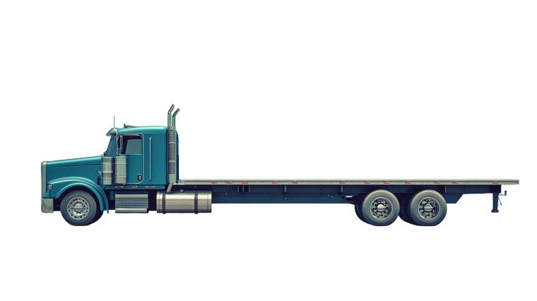 Empty Flatbed Truck V3 Vinyl Car Decal Sticker – Waterproof & UV-Resistant 8"