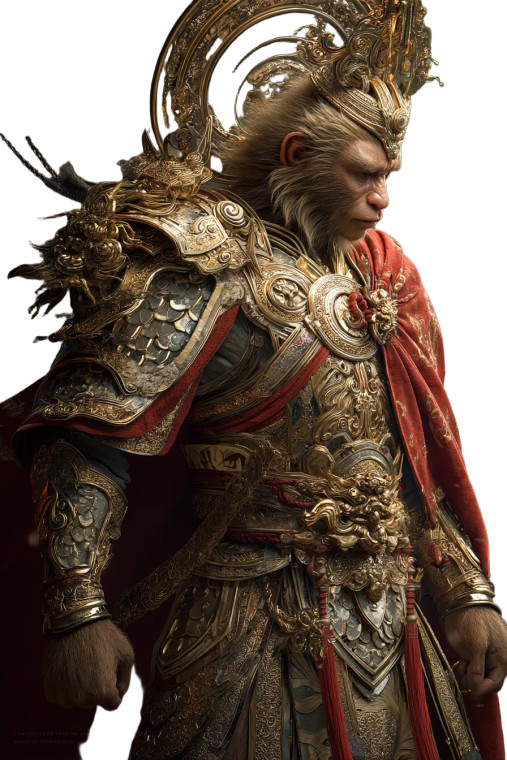 Monkey King Portrait V40 Vinyl Car Decal Sticker – Waterproof & UV-Resistant 8"