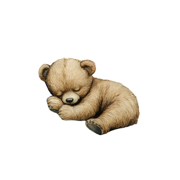 Sleeping Teddy Moon V5 Vinyl Car Decal Sticker – Waterproof & UV-Resistant 8"