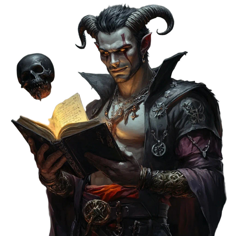 Tiefling Wizard V6 Vinyl Car Decal Sticker – Waterproof & UV-Resistant 8"