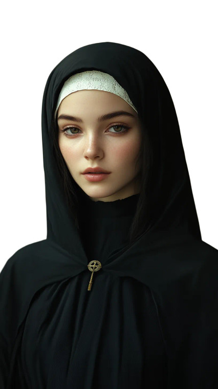 Hyper Realistic Nun Vinyl Car Decal Sticker – Waterproof & UV-Resistant 8"