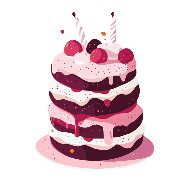 Happy Birthday Cake Vinyl Car Decal Sticker – Waterproof & UV-Resistant 8"