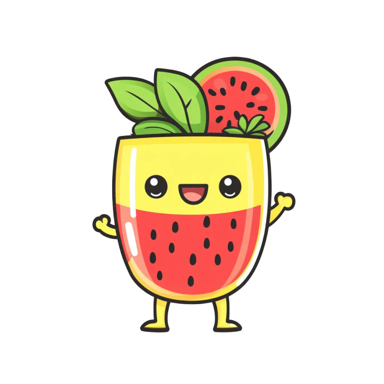 Cheerful Fruit Mascot Vinyl Car Decal Sticker – Waterproof & UV-Resistant 8"