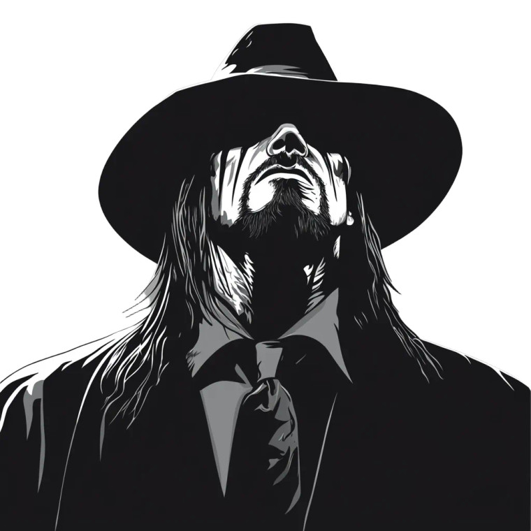 Undertaker Vector Art Vinyl Car Decal Sticker – Waterproof & UV-Resistant 8"
