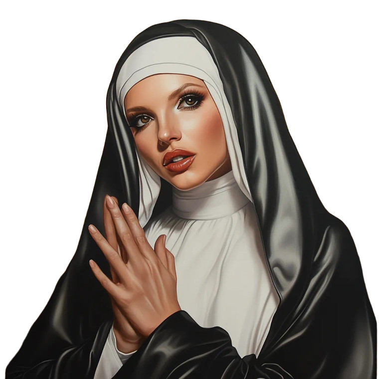 Britney As Nun Vinyl Car Decal Sticker – Waterproof & UV-Resistant 8"
