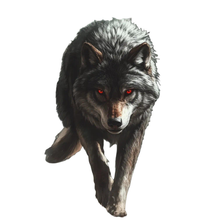 Giant Menacing Wolf V2 Vinyl Car Decal Sticker – Waterproof & UV-Resistant 8"