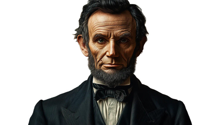 Noble Lincoln Portrait Vinyl Car Decal Sticker – Waterproof & UV-Resistant 8"