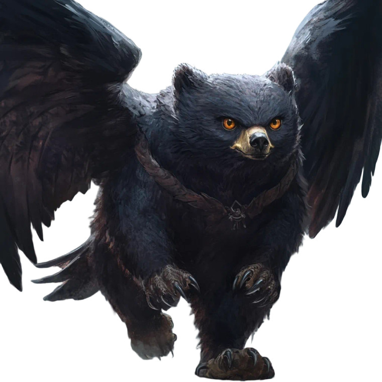 Winged Bear Vinyl Car Decal Sticker – Waterproof & UV-Resistant 8"