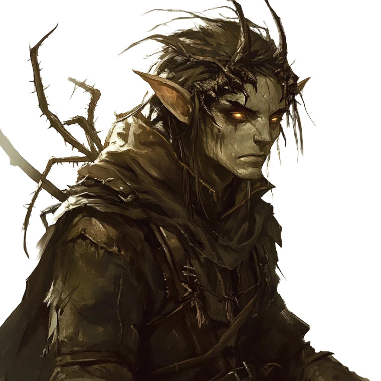 Spider Tiefling Druid Vinyl Car Decal Sticker – Waterproof & UV-Resistant 8"