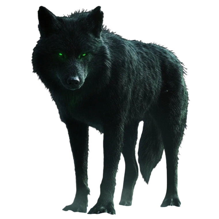 Black Direwolf V2 Vinyl Car Decal Sticker – Waterproof & UV-Resistant 8"
