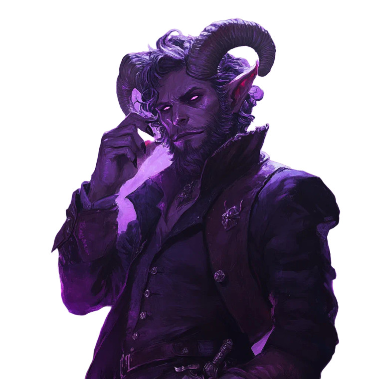 Noir Tiefling Appraiser Vinyl Car Decal Sticker – Waterproof & UV-Resistant 8"