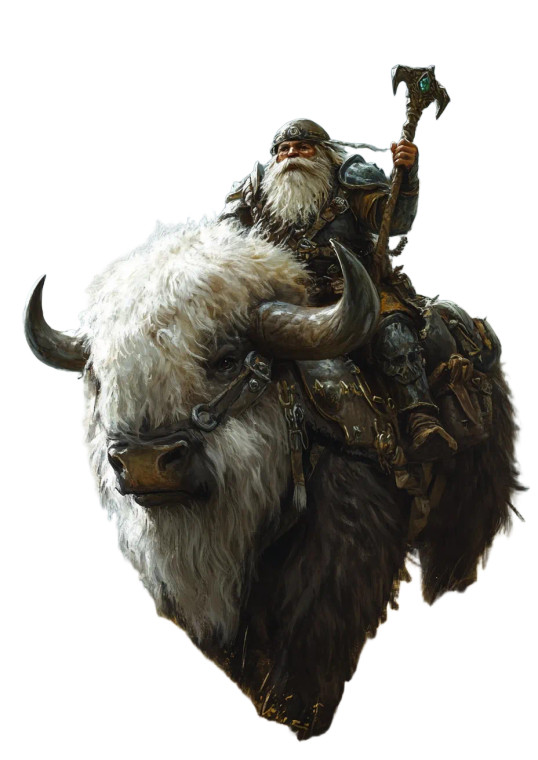 Dwarf On Bison Vinyl Car Decal Sticker – Waterproof & UV-Resistant 8"