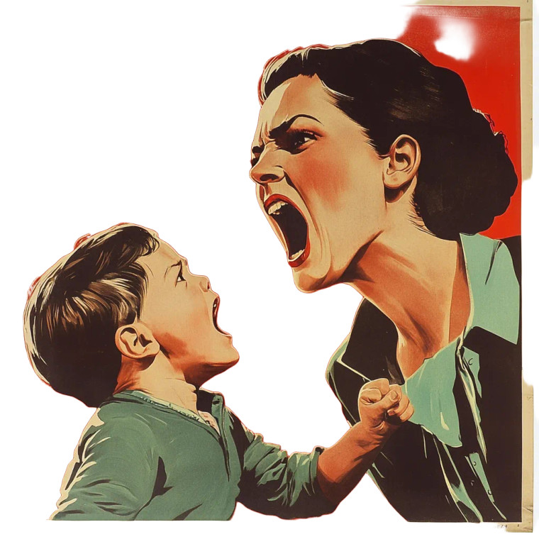 Soviet Poster Yelling Vinyl Car Decal Sticker – Waterproof & UV-Resistant 8"