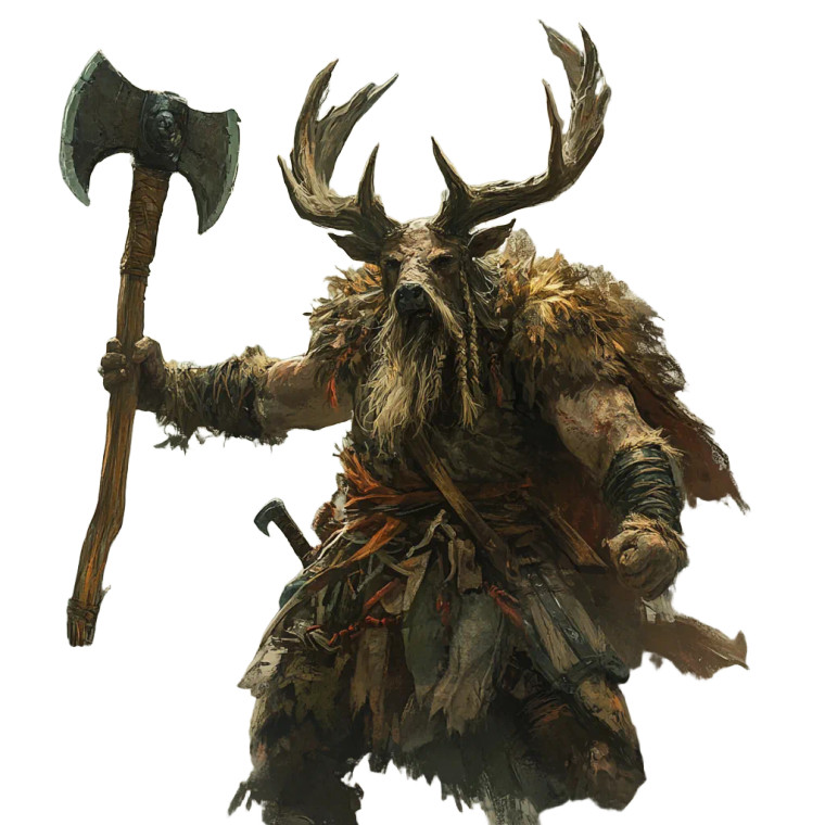 Barbarian Stag Vinyl Car Decal Sticker – Waterproof & UV-Resistant 8"