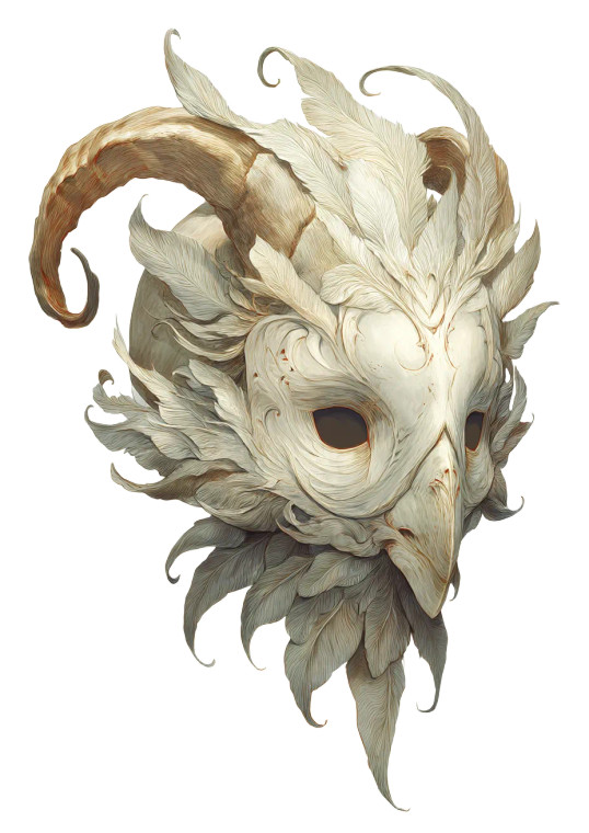 Owl-Inspired Ceremonial Mask Vinyl Car Decal Sticker – Waterproof & UV-Resistant 8"