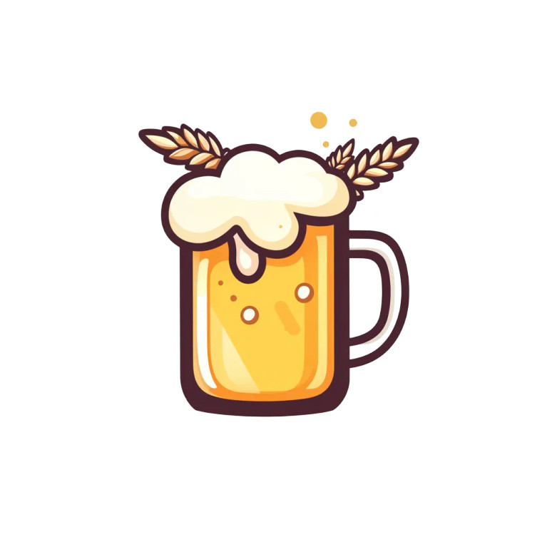 Yellow Beer Mug Vinyl Car Decal Sticker – Waterproof & UV-Resistant 8"