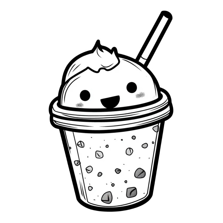 Kawaii Boba Art Vinyl Car Decal Sticker – Waterproof & UV-Resistant 8"