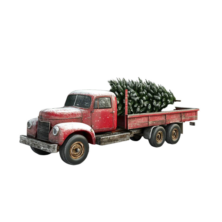 Christmas Trees Truck Vinyl Car Decal Sticker – Waterproof & UV-Resistant 8"