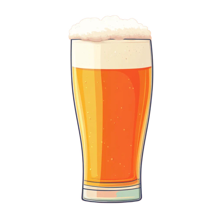 Vector Beer Glass Vinyl Car Decal Sticker – Waterproof & UV-Resistant 8"