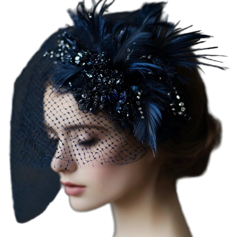 Birdcage Veil Headpiece Vinyl Car Decal Sticker – Waterproof & UV-Resistant 8"