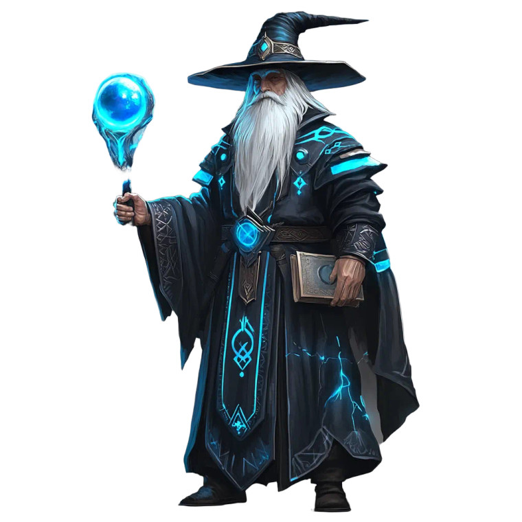 Futuristic Wizard V2 Vinyl Car Decal Sticker – Waterproof & UV-Resistant 8"