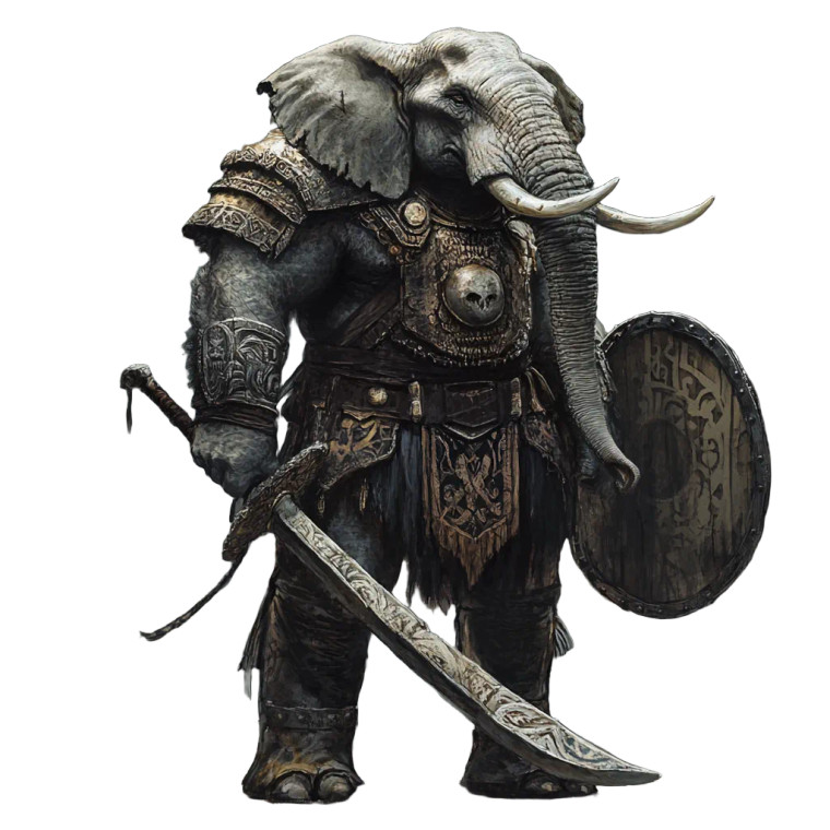 Elephant-Man Warrior Vinyl Car Decal Sticker – Waterproof & UV-Resistant 8"