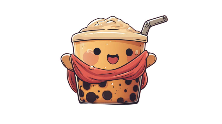 Boba Tea Hero Vinyl Car Decal Sticker – Waterproof & UV-Resistant 8"